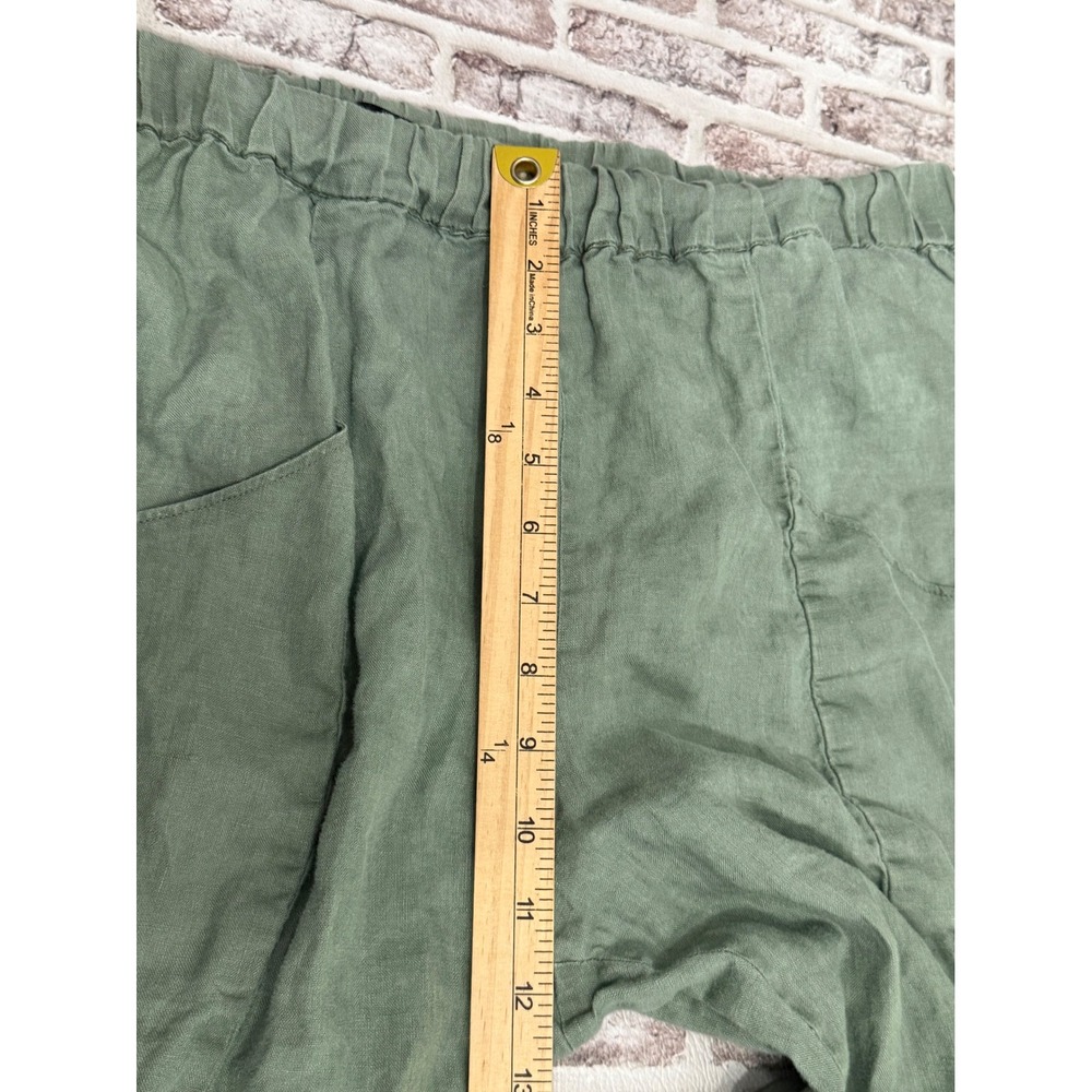 Quince European Linen Tapered Ankle Pants Light Cargo Green Large - Picture 7 of 9